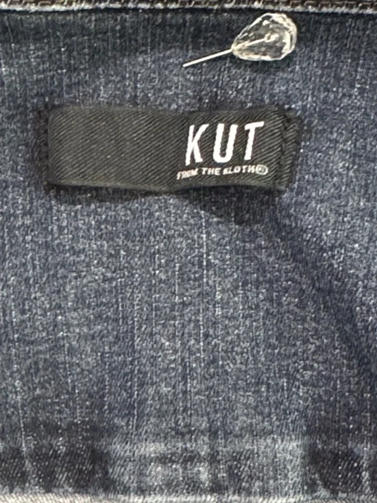 KUT Helena Denim Jacket Large Cropped Stretch Jean Jacket - Picture 6 of 12